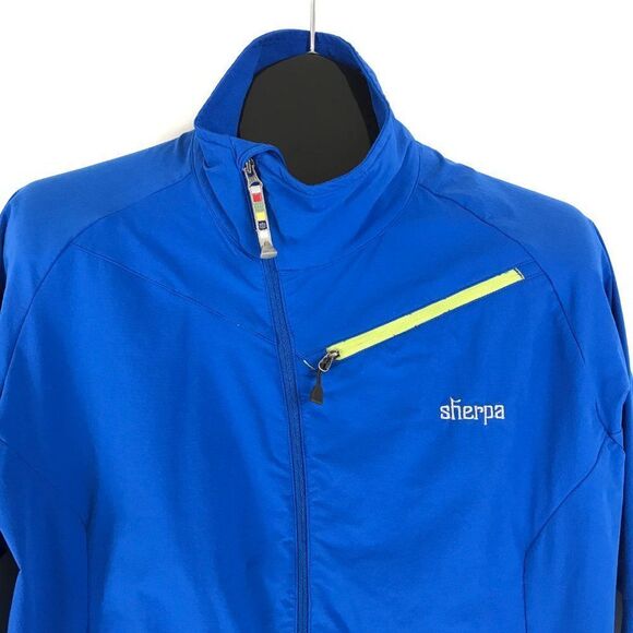 Sherpa Adventure Gear Full Zip Jacket Men's Medium Blue Pockets Mock Neck Winter - Picture 2 of 14